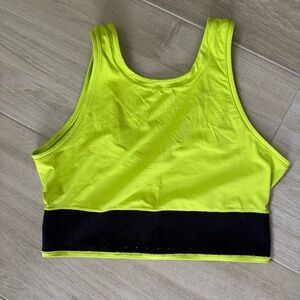 Lululemon Neon Yellow and Black Crop Top 8